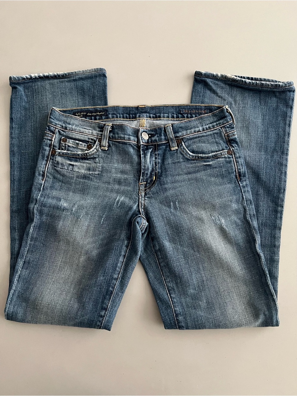 Citizens of Humanity y2k vintage boho 111 low waist bootcut distressed jeans 28